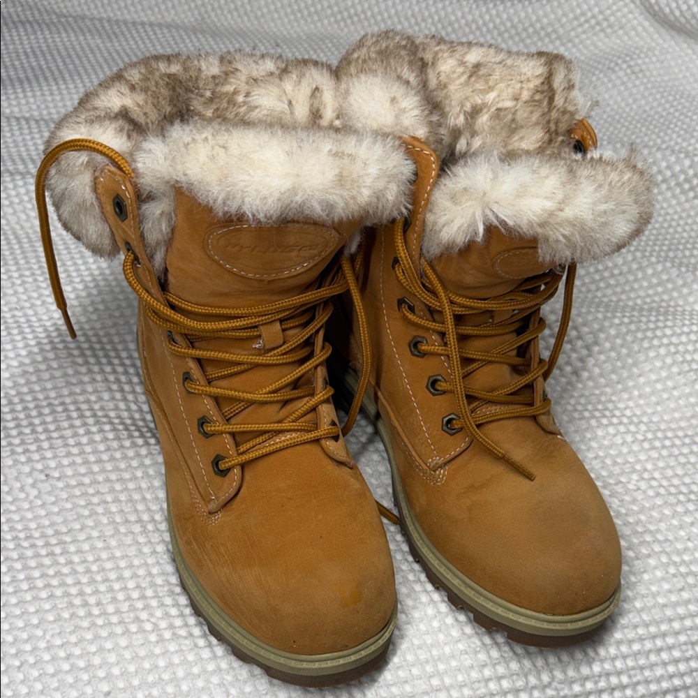 Women's Lugz Tan Faux Fur-Lined Boots - Size 8